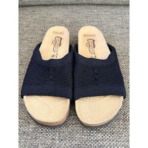 Arcopedico Women's EU 40 US 9.5 Black Knit Open Back Slip On Comfort Shoes